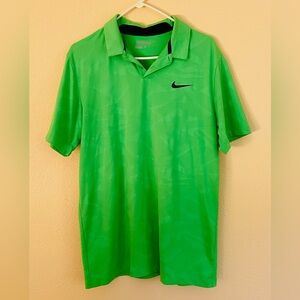 Men’s Nike Golf Tour Performance Dri-Fit Bright Green Polo Shirt, Size Large